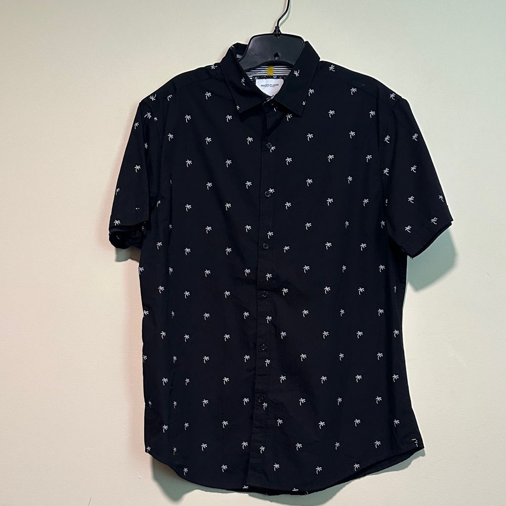Denim & Flower Black Palm Print Shirt